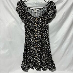 Derek Heart Black Floral Dress sz XL